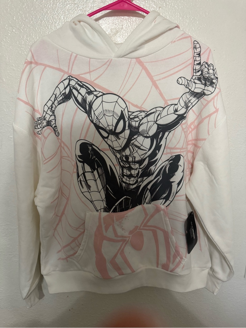 Marvel Spider-Man Brand New Day Women’s White Hoodie Size Small